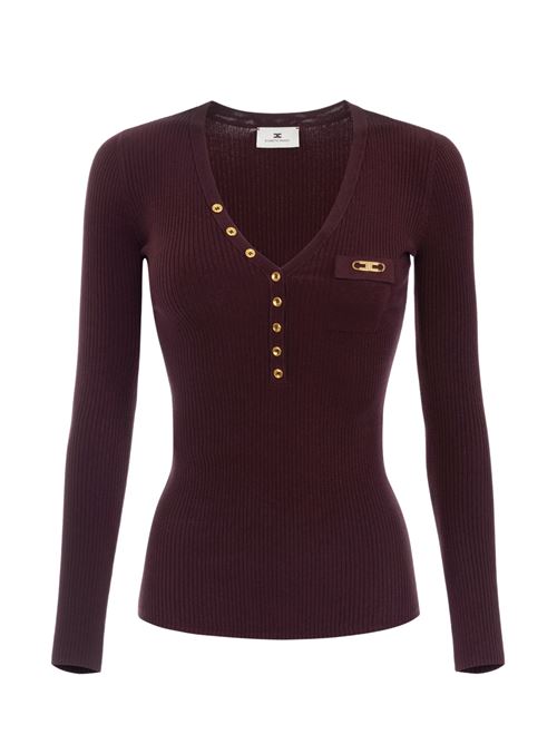 Maglia vino in lyocell Elisabetta Franchi | MK12B56E2EA4